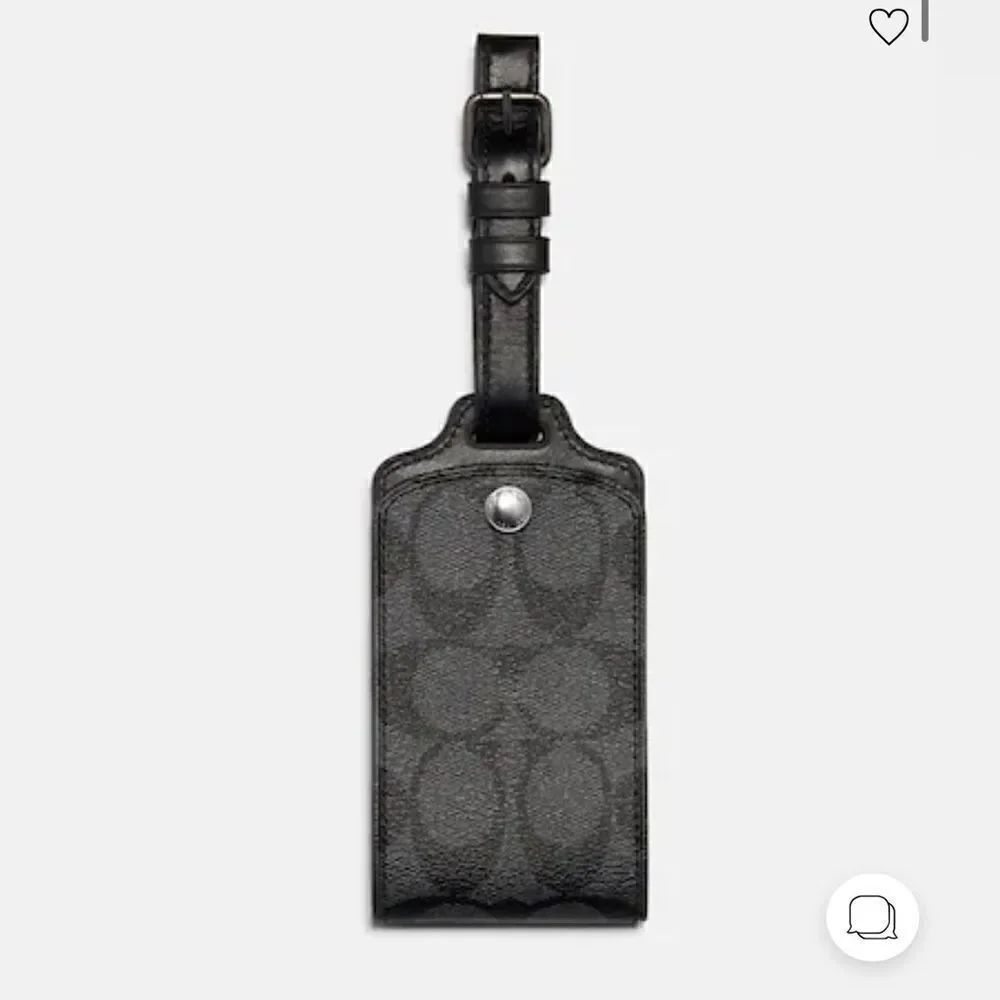 Coach Signature jacquard c’s luggage tag black/charcoal